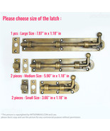 Solid Brass Gate Door Latch Slot Vintage Western Door Safe Latch Lock - $30.00+