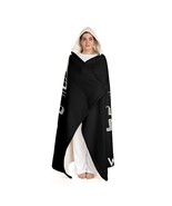 Cream Hooded Sherpa Fleece Blanket with Custom Design - Cozy Winter Comfort - £74.21 GBP+