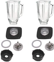 Brentwood P-OST722 Replacement Glass Jar Set (Pack of 2), Fits Oster Blenders - £20.37 GBP