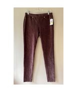 Michael Kors Sz M Chocolate Corduroy Pull On Pants Stretch Leggings Skinny - $571.88 MXN