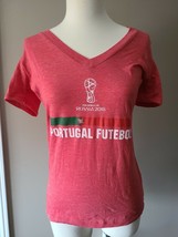 Fifa World Cup PORTUGAL Russia 2018 Ladies T-shirt Size Medium Red Soccer - £11.34 GBP