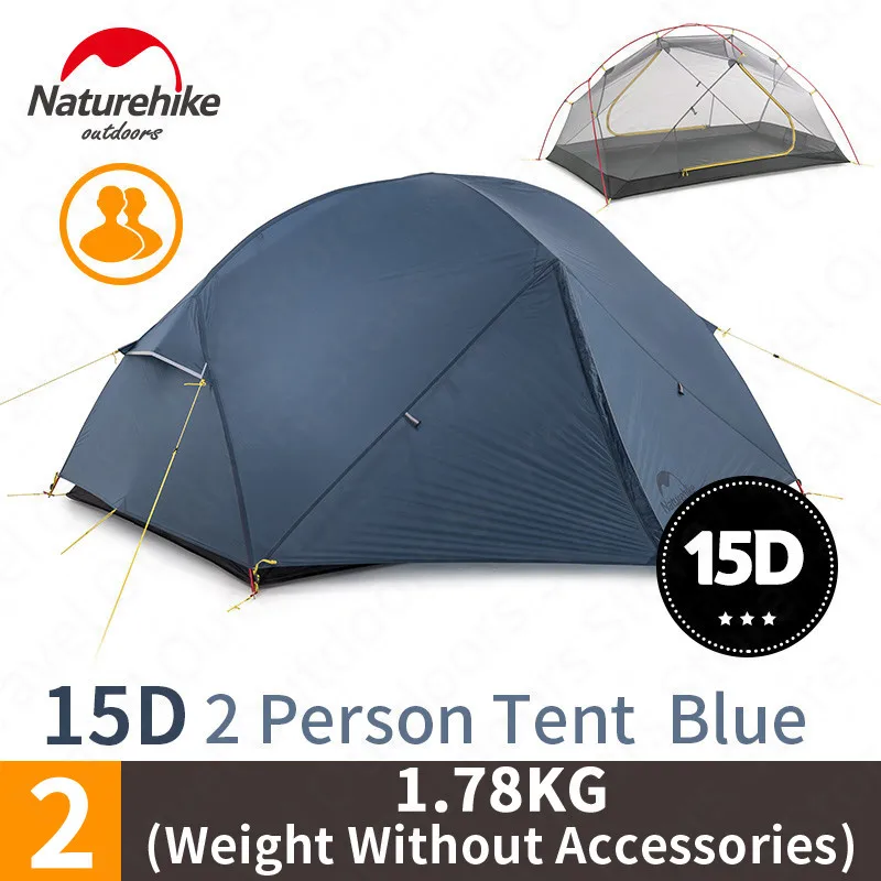 Naturehike Mongar 2 3 Double Layer Waterproof Windproof Two Person Ultralight - £113.26 GBP+