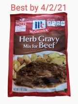 McCormick Herb Gravy Mix for Beef discontinued/collectible BB 4/21 packet of 1 - £15.81 GBP