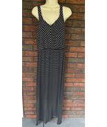 Sonoma Sleeveless Sundress Medium Maxi Floor Length Stretch Striped Dress - €7,54 EUR