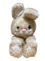 Vintage Dakin Bunny Rabbit 1982 8” Brown Plush Floral Ears Feet Easter - £11.32 GBP