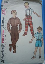 Simplicity Boys Size 8 Shirt &amp; Pants #1822 - £4.71 GBP