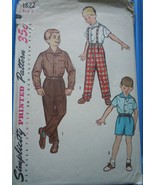Simplicity Boys Size 8 Shirt &amp; Pants #1822 - $8.21 CAD