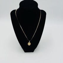 Vintage Herringbone 14k Gold Chain Women 10” W/10k JJT Pendant Jewelry - £197.84 GBP