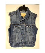Vintage Levis Denim vest Jacket XS size w/ Sturgis 2004 patch - $54.15