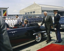 President John F. Kennedy sits in convertible Lincoln limousine New 8x10... - $8.81