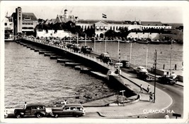 Curacao Netherlands Antilles RPPC Pontoon Bridge Governors Res 1953 Postcard A24 - £15.77 GBP