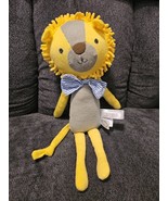 The Peanut Shell Plush Yellow Leon Lion Stuffed Animal Blue Stripe Bow T... - $234.82 MXN