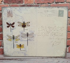 Sixtrees Decorative Wood Box 11x14 Dragonfly Postcard Country Composite - £11.16 GBP