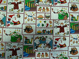 SnowFlakes Snowmen fabric art by Cheri Strole South Sea Imports KIDSTUFF 51"X44" - $11.08