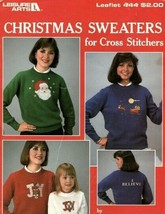 Leisure Arts Christmas Sweaters for Cross Stitchers Cross Stitch Pattern Leaflet - $4.85