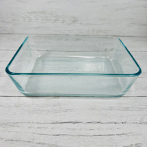 Vintage Pyrex Casserole Glass Dish 7211 1.5L 8x6x2 Inches Clear Blue Tint - £23.53 GBP