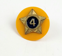 Vintage Boy Scout Cub Scout Service Star Year Pin 4 BSA Blue Enamel - £5.51 GBP