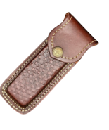 5" Vintage Dark Brown Sheath for Buck 110 Pocket Folding Knife Pouch Cover - $12.76