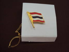 NECK TIE PIN THAI FLAG  FROM ROYAL THAI AIR FORCE MUSEUM - $14.35