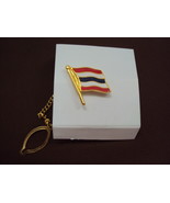 NECK TIE PIN THAI FLAG  FROM ROYAL THAI AIR FORCE MUSEUM - $14.35
