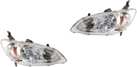 Headlights For Honda Civic GX LX HX DX EX 2005 Chrome Left Right Pair - £97.81 GBP