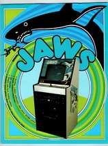 Jaws Arcade Flyer Original 1975Video Game Retro Vintage Sharks Scuba Div... - £94.95 GBP