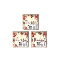 Lot of 3 Packs THANKSGIVING Thankful Lunch Napkins 24 ct 2 ply 13&quot; X 13&quot; Packs - £7.18 GBP