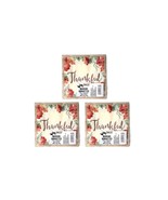 Lot of 3 Packs THANKSGIVING Thankful Lunch Napkins 24 ct 2 ply 13&quot; X 13&quot;... - $8.99