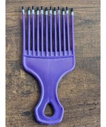 Vintage 1980s USA Patent 4345608 Large Color Dip Hair Pick Lift Comb Pur... - $8.60