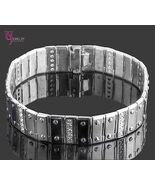 2.15 Ct Men&#39;s Screw Link Diamond Bracelet 14k Solid White Gold 49.6 g 8&#39;&#39; - $20,915.93 CAD