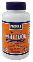 NEW NOW Neptune Krill 1000 Cardiovascular Support Antioxidant 60 Softgels - £35.19 GBP