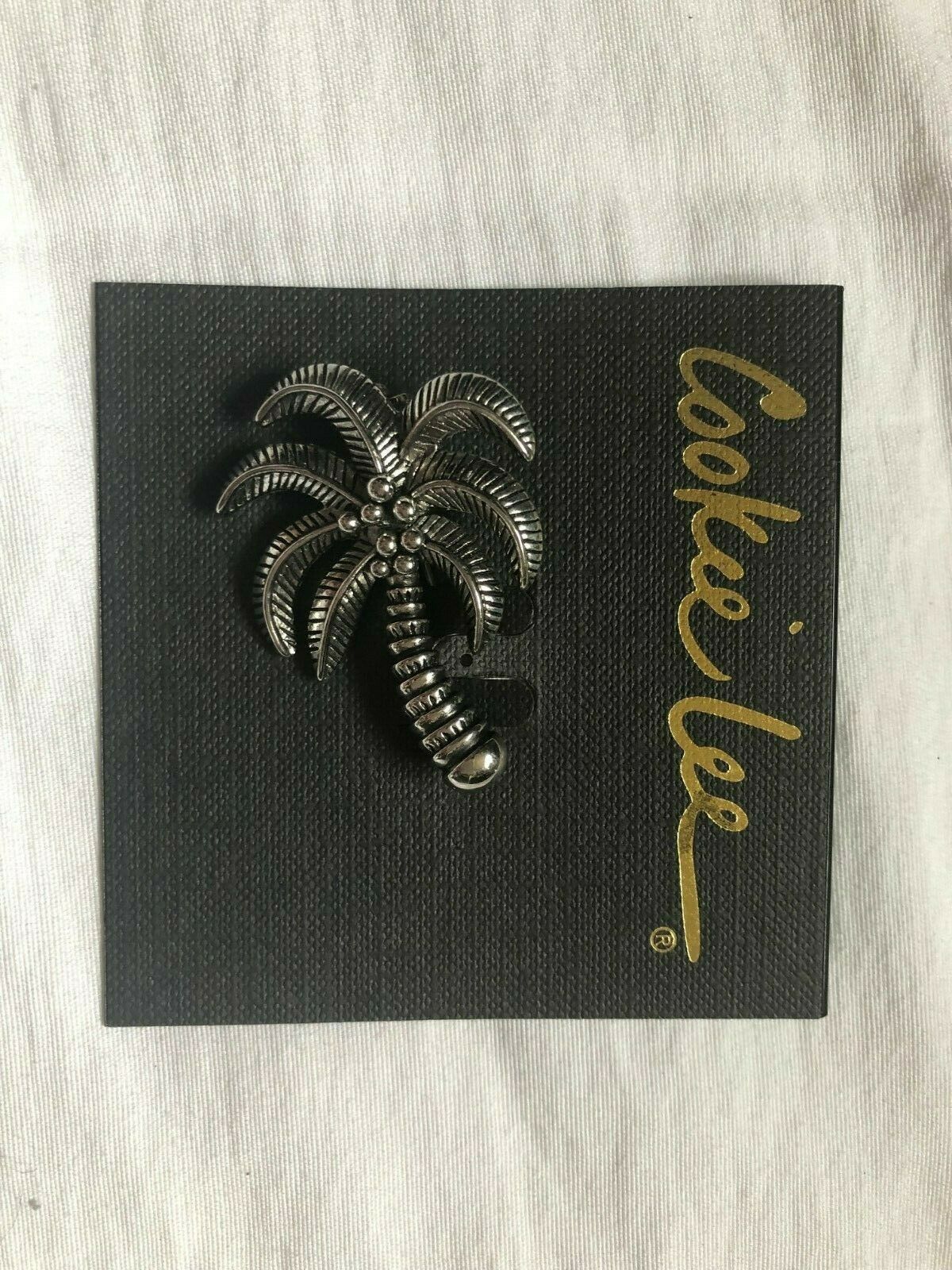 Cookie Lee Silver Colored Palm Tree Pin NWT - $7.00