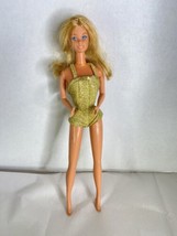 Vintage Fashion Photo Barbie 70s Superstar Era Doll In Gold Romper Mattel - £65.90 GBP