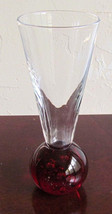 Handblown Glass Red Controlled bubbles Ball Collectible Mid-Century Style - £9.48 GBP