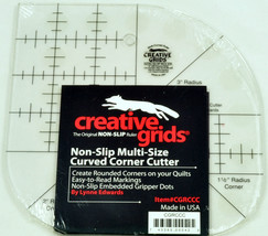 Creative Grids Sewing Curved Corner Ruler Cutter, Non Slip, CGRCC - £27.13 GBP