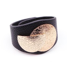 Shion punk wide charm leather bracelets for women wrap bracelet femme statement jewelry thumb200
