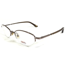 Chaps Brille Rahmen CP2032 116 Brown Gold Rund Halbe Felge 48-17-135 - $36.93