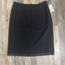 NWT Tahari Arthur S. Levine Skirt Womens Size 8 black Straight Polyester - £11.54 GBP