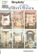 Simplicity 7721 Home Decorating Window Treatments Drapes Abbie&#39;s Jiffy 6 Pack - £8.33 GBP