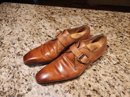 Magnanni &#39;Marco&#39; Monk Strap Cuero Loafer Slip On Shoe Brown 15477 Men’s ... - $99.00