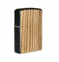 Brizard and Co. - Zippo Lighter - Zebrawood and Black Leather - $150.00