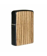 Brizard and Co. - Zippo Lighter - Zebrawood and Black Leather - $205.80 CAD