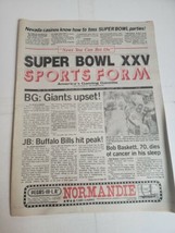 Vintage 1990s Sports Form Newspaper Las Vegas Nevada Super Bowl XXV Gian... - £7.87 GBP