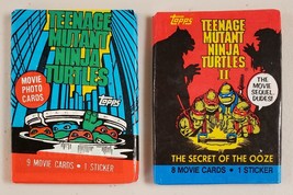  1990 &amp; 1991 Topps Teenage Mutant Ninja Turtles Lot of 2 Sealed Unopened Packs* - £10.82 GBP