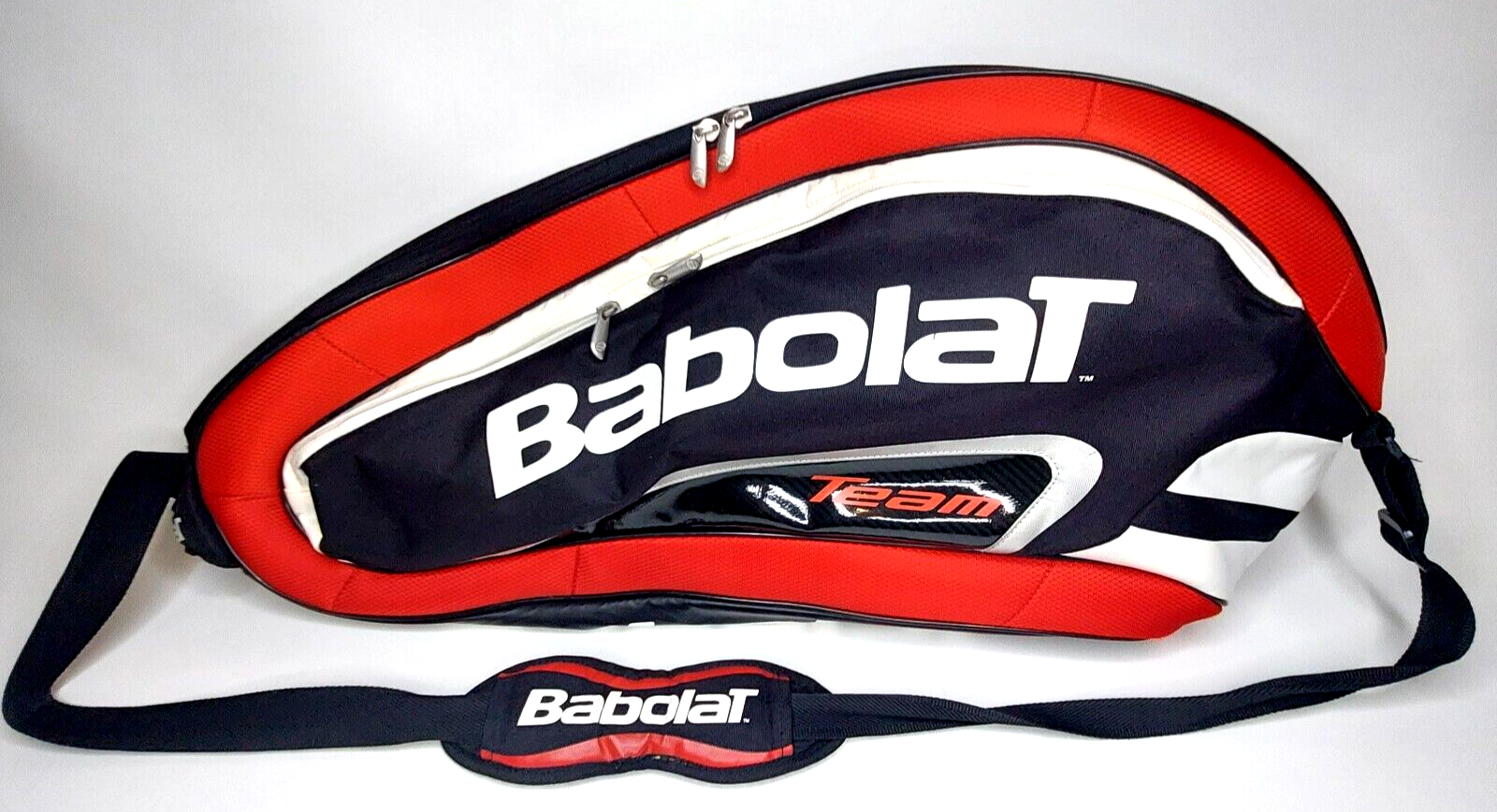 Babolat Team Multi Tennis Racket Carry Bag Red/Black/White Shoulder Strap Pocket - $33.37