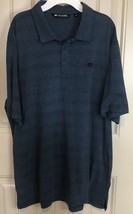 Travis Matthew Polo Golf  Shirt Men Short Sleeve Navy Blue Stripe XL NICE! - £17.49 GBP