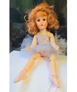 Vintage Ballerina Doll Hard Plastic Jointed Body Vinyl Head Red Rooted H... - £18.87 GBP