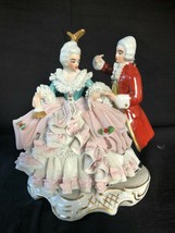 Antique Dresden Porcelaine Couple. Marquée Bas - £77.89 GBP
