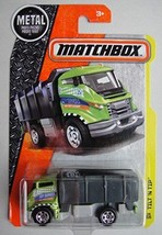 Matchbox 2016 MBX Construction Tilt &#39;N Tip (Garbage Truck) 35/125, Green - £13.55 GBP