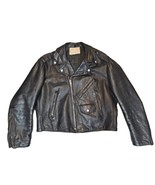 Excelled Black Leather Jacket Size 46 Quilted Liner Motorcycle Style 60s... - €150,49 EUR
